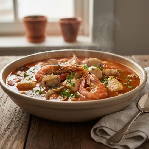 Portuguese seafood soup recipe