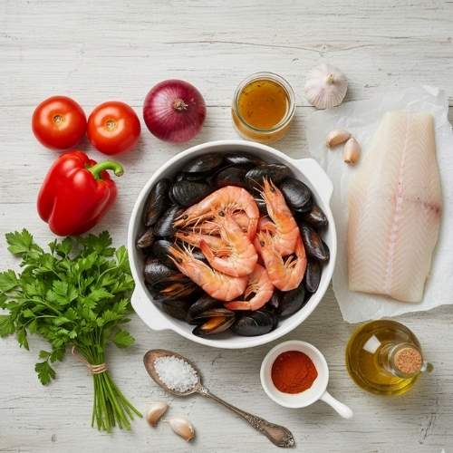 Traditional portuguese seafood soup recipe