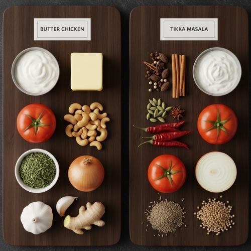 butter chicken recipe vs tikka masala recipe