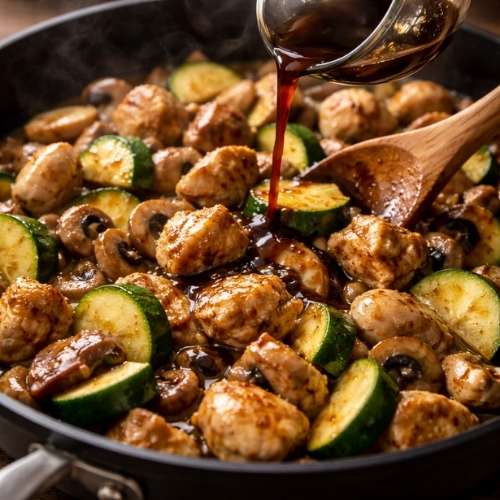 chicken breast zucchini mushroom recipe