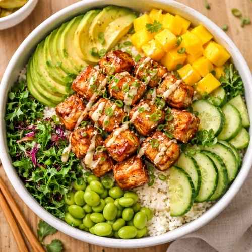 crispy tofu bowl recipe