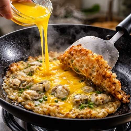 how to make chinese oyster egg pancake recipe