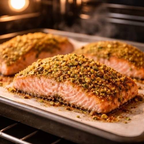 how to make pistachio crusted salmon the keg