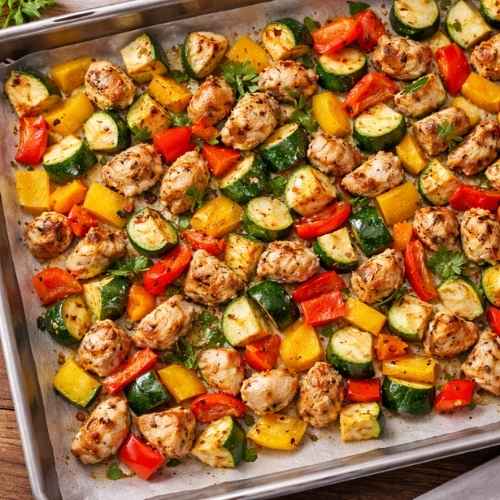 how to make zucchini bell pepper chicken recipe
