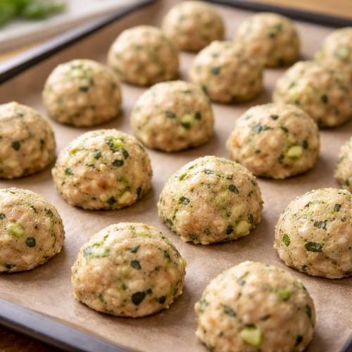 how to make zucchini chicken meatball recipe