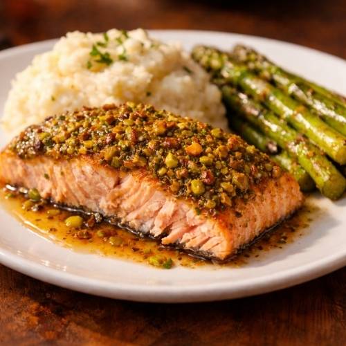 pistachio crusted salmon the keg recipe
