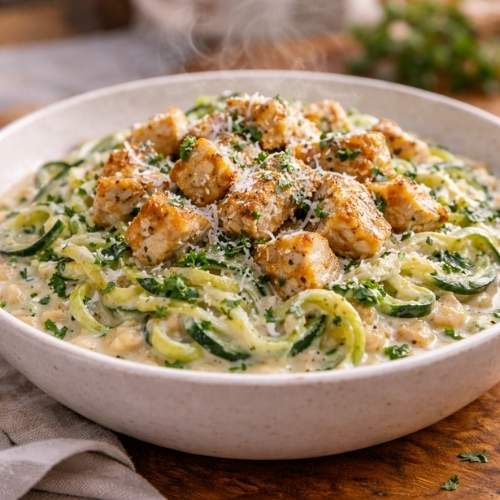 zucchini chicken alfredo recipe