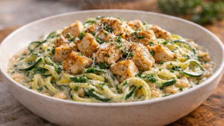 zucchini chicken alfredo recipe