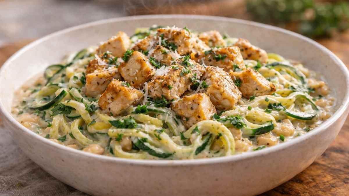 zucchini chicken alfredo recipe