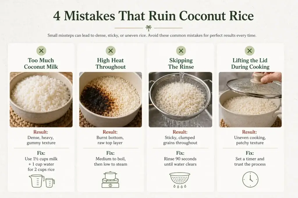 Belizean Coconut Rice Recipe: Authentic, Creamy, and Fluffy (The Real Method) 4 Coconut Rice Recipe:The Most Common Mistakes (And Why They Happen)