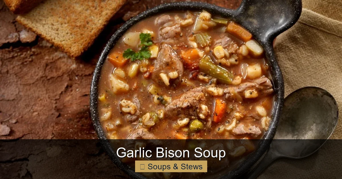 Garlic Bison Soup