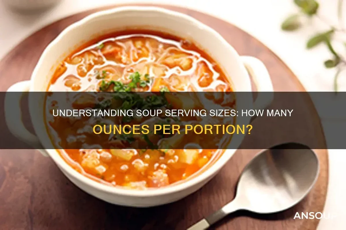 A steaming bowl of hearty vegetable soup on a wooden table, showcasing a standard 12-ounce serving size.