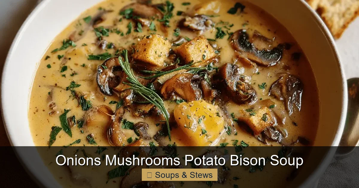 Onions Mushrooms Potato Bison Soup
