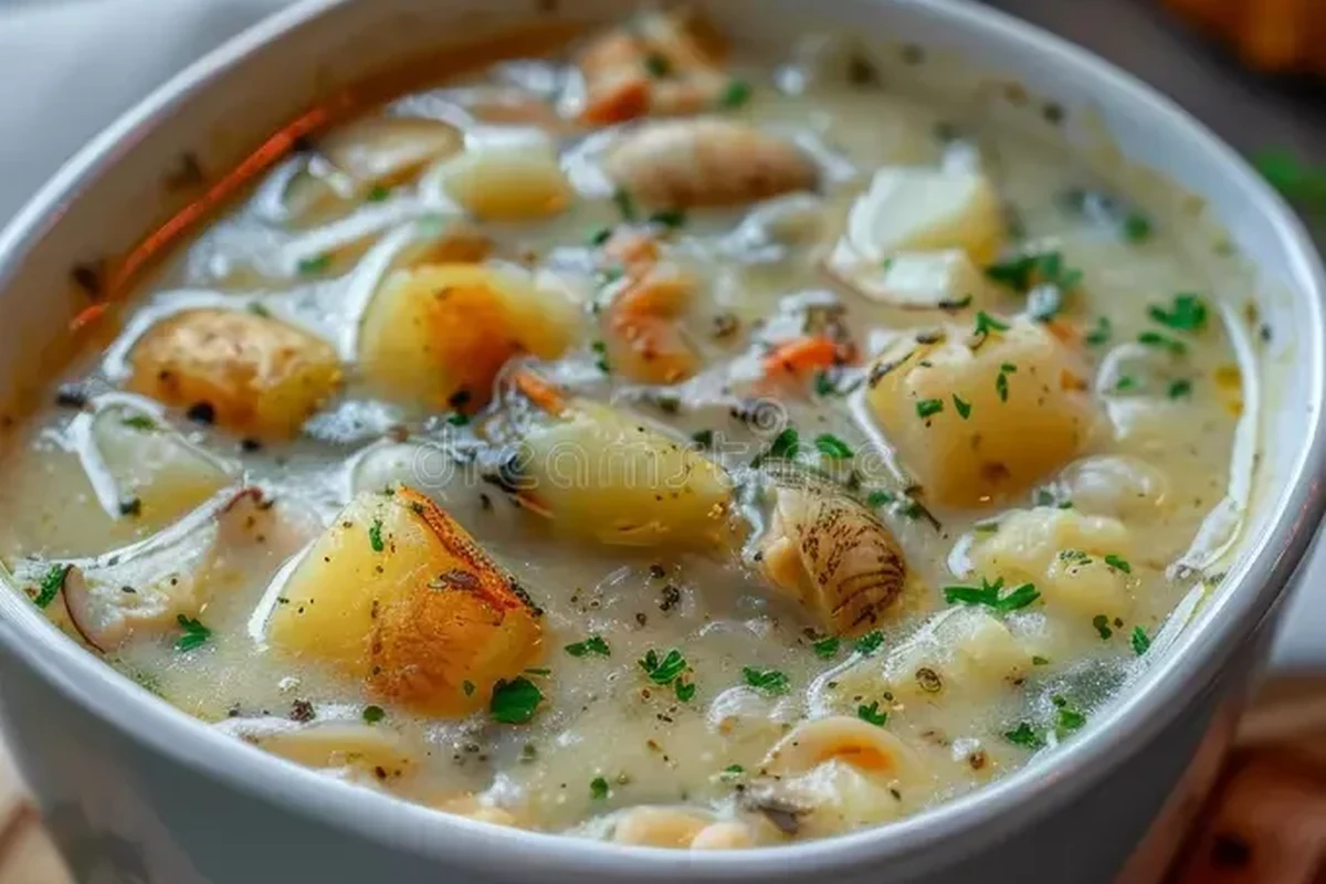 Potato Soup Mix: How to Make It Better + Storage & Cooking Tips (2026) 1 A steaming bowl of creamy potato soup garnished with fresh herbs, with a wooden spoon and rustic kitchen ingredients nearby.