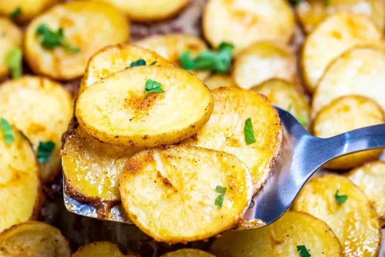 Baked Potato Slices in Oven