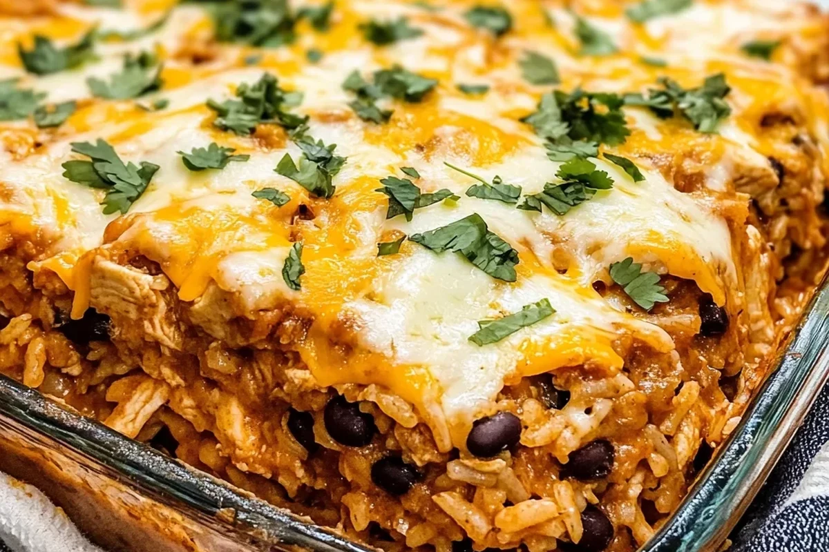 Chicken and Rice Enchilada Casserole