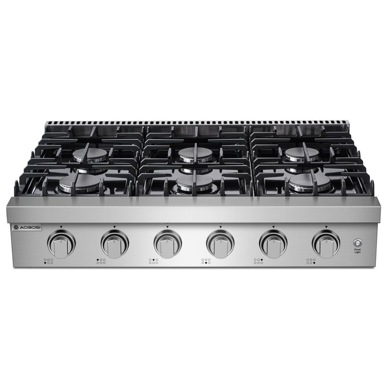 6 burner gas cooktop