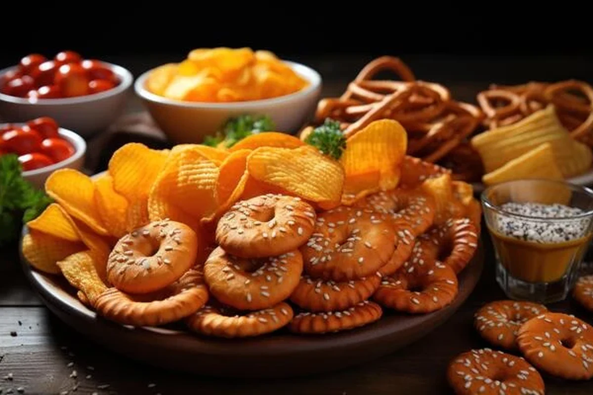 Belizean snack platter with fry jacks, garnaches, and panades on a simple table