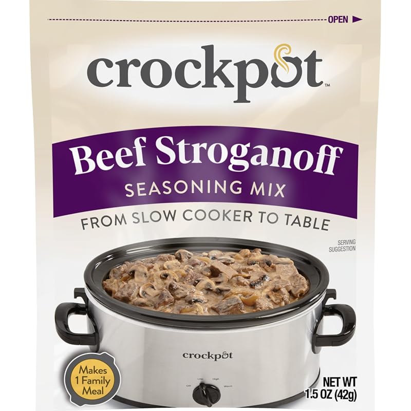 Crock-Pot Beef Stroganoff Seasoning Mix, 1.5 Oz, Pack of 12, Easy Meal Prep