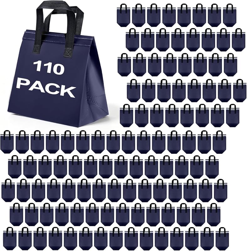 110-Piece Insulated Takeout Bags with Thermal Lining for Catering and Delivery