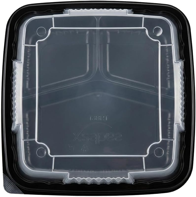 TLAPS 8-Inch 3-Compartment Meal Prep Trays with Vented Lids, BPA-Free